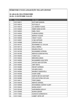&ouml;ğrenme uygulaması i&ccedil;in liste