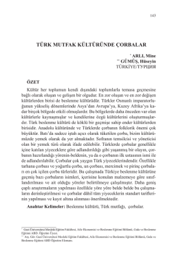 G&Uuml;M&Uuml;Ş, H&uuml;seyin-T&Uuml;RK MUTFAK K&Uuml;LT&Uuml;R&Uuml;NDE &Ccedil;ORBALAR