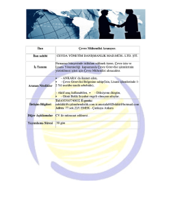 &Ccedil;evre M&uuml;hendisleri Odası İş İlanları 4