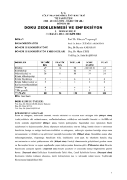 Birinci Kurul - Tıp Fak&uuml;ltesi - S&uuml;leyman Demirel &Uuml;niversitesi