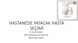 HASTANEDE YATACAK HASTA SEÇİMİ