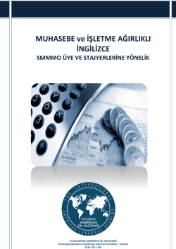 muhasebe ve isletme agirlikli ingilizce