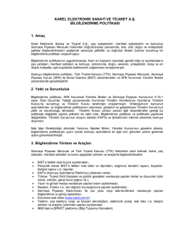Bilgilendirme Politikası