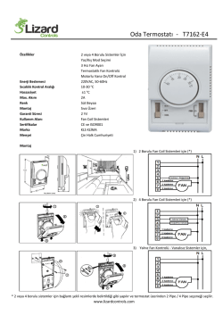 Oda Termostatı - T7162-E4 - Otomasyon Kontrol Market