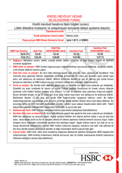 kredili mevduat hesabı bilgilendirme formu