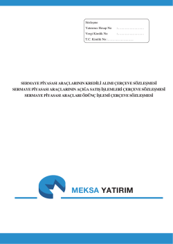 MEKSA YATIRIM - Meksa Yatırım Menkul Değerler A.Ş.