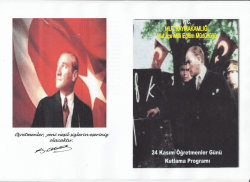 24 Kasım &Ouml;ğretmenler G&uuml;n&uuml; Programı