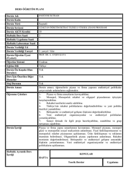 End&uuml;stri İktisadı