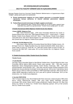 Genel Kurul Bilgilendirmesi