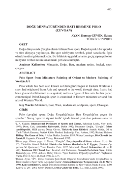 DOĞU MİNYAT&Uuml;R&Uuml;NDEN BATI RESMİNE POLO (&Ccedil;EVGAN)