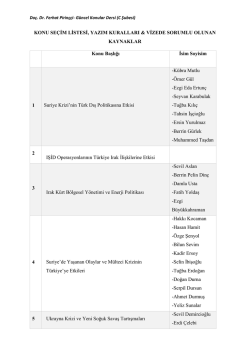 KONU SE&Ccedil;İM LİSTESİ, YAZIM KURALLARI