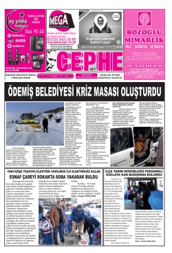 09.01.2015 Tarihli Cephe Gazetesi