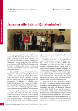 PDF İndir - T&uuml;rkiye Aile Hekimliği Dergisi