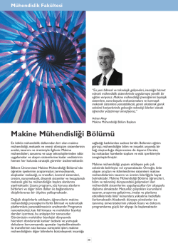 Makine Mühendisliği Bölümü
