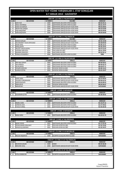 6-7 aralık 2014 open water yarışması sonu&ccedil;ları-1.etap