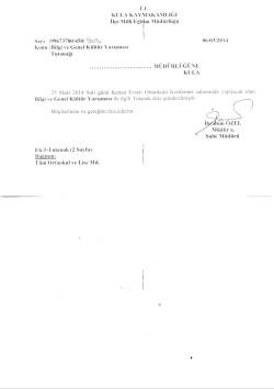 Bilgi ve Genel Kültür YarışmasıTutanağı