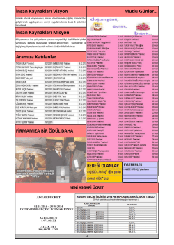 Ocak 2014 - İmteks Tekstil