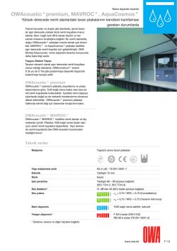 OWAcoustic&reg;premium, MAVROC&reg;, AquaCosmos&reg;