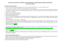 2014 &ouml;sym tarafından bing&ouml;l &uuml;niversitesine yerleştirelen &ouml;ğrenciler