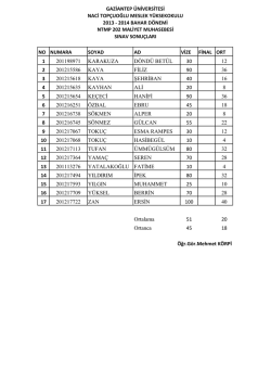 no numara soyad ad vize final ort 1 201198971 karakuza d&ouml;nd&uuml;