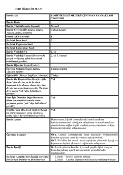 lojistik işletmeleri i&ccedil;in insan kaynakları y&ouml;netimi