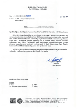 İl&ccedil;e Milli Eğitim M&uuml;d&uuml;rl&uuml;ğ&uuml; Yazısı - tarsus il&ccedil;e mill&icirc; eğitim m&uuml;d&uuml;rl&uuml;ğ&uuml;