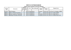 MEDYA VE İLETİŞİM BİLİMLERİ