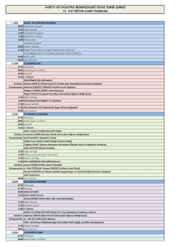 kamp programı - Harita ve Kadastro M&uuml;hendisleri Odası
