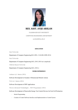RES. ASST. AYŞE ARSLAN - Yıldırım Beyazıt Üniversitesi
