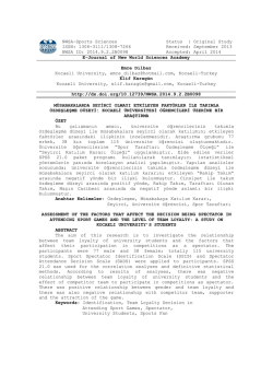 NWSA-Sports Sciences Status : Original Study ISSN: 1306