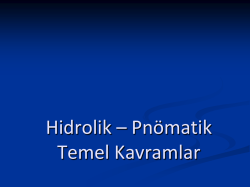 Hidrolik &ndash; Pn&ouml;matik Temel Kavramlar