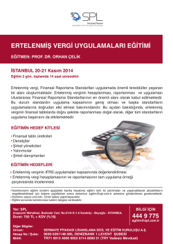 ertelenmiş vergi uygulamaları eğitimi