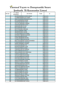 2014 TYD sınavı başarılı listesi 1