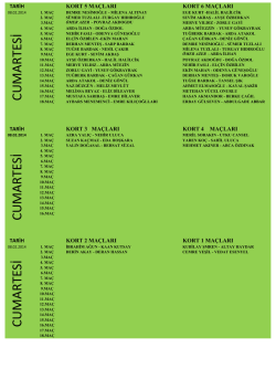 CUMARTESİ CUMARTESİ CUMARTESİ