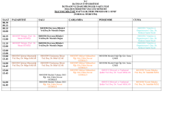 SAAT PAZARTESĠ SALI &Ccedil;ARġAMBA PERġEMBE CUMA 08.30