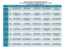 ANKARA &Uuml;NİVERSİTESİ EĞİTİM BİLİMLERİ FAK&Uuml;LTESİ 2013