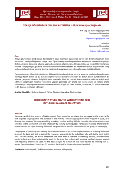 Makale - Eğitim ve &Ouml;ğretim Araştırmaları Dergisi