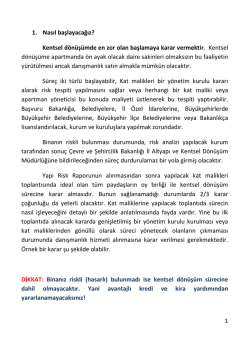 1 1. Nasıl başlayacağız? Kentsel d&ouml;n&uuml;ş&uuml;mde en zor olan