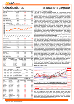 G&Uuml;NL&Uuml;K B&Uuml;LTEN 28 Ocak 2015 &Ccedil;arşamba