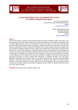 a scale development study to determine the attitude of students