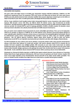 G&uuml;nl&uuml;k B&uuml;lten - Turkborsa.net