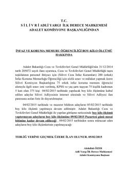 Boy-Kilo &Ouml;l&ccedil;&uuml;m&uuml; Yaptırmayan İKM &Ouml;ğrencisi