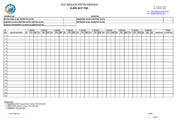 Mod&uuml;ler Eğitim Not Fişi