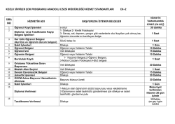 Hizmet Standartları - Milli Eğitim Bakanlığı
