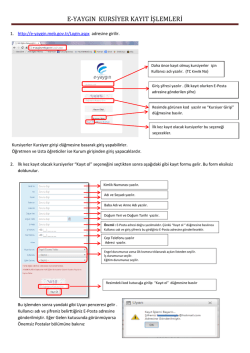 Kursiyer Kayıt İşlemleri