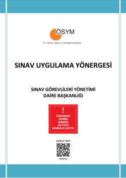 Sınav Uygulama Y&ouml;nergesi - G&ouml;revli İşlemleri Sistemi