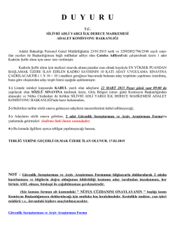 D  U  Y  U  R  U - silivri adliyesi