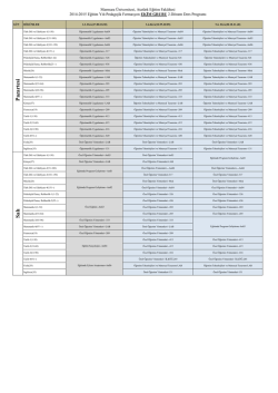 Ders Programı - Marmara &Uuml;niversitesi