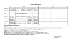 MEHMET MERDUN Okul M&uuml;d&uuml;r&uuml; 1- G&uuml;nl&uuml;k vakit &ccedil;izelgesini