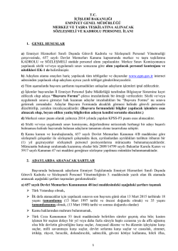tc i&ccedil;işleri bakanlığı emniyet genel m&uuml;d&uuml;rl&uuml;ğ&uuml; merkez ve taşra